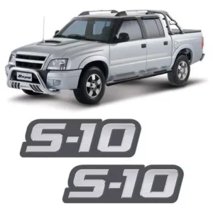 Par de Adesivos Emblema Lateral de cabina S10