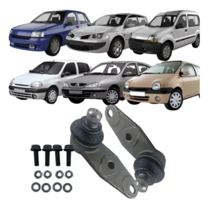 Par de pivotes de suspensión delantera Kangoo Clio Megane Twingo