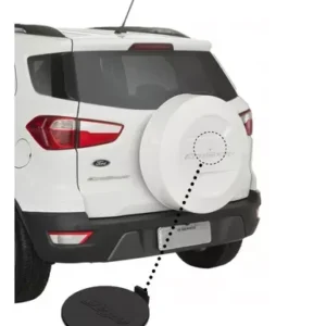 Tapa final. Plástico para funda de rueda de repuesto Ebony Ecosport negra