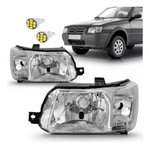 Par de faros Fiat Uno Mille y Fiorino 2004 hasta 2012 + Regalo