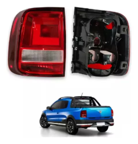 Par Piloto Trasero Saveiro G8 2020 2021 2022 2023 Bicolor