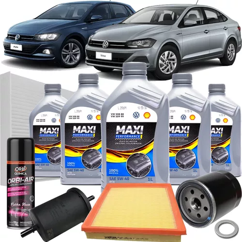 Kit Aceite Vw 5w40 Filtros Polo Virtus 1.6 Msi