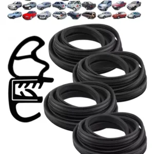 Kit 4 puertas de goma con solapa 4mt premium modelo original