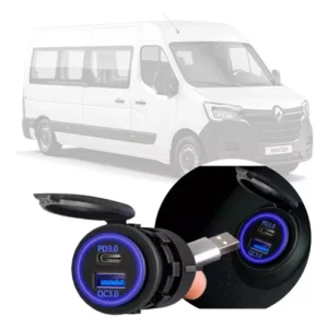 Toma Cargador Incorporado 1 Usb + 1 Usb C Renault Master