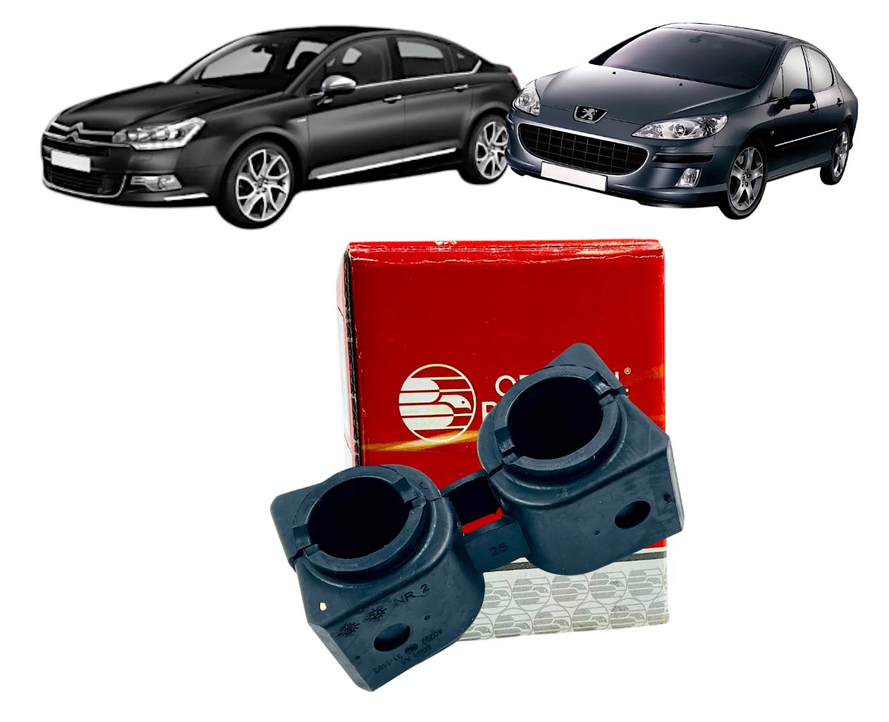 Bujes 02 Barra Estabilizadora 25mm Peugeot 407 Citroën C5