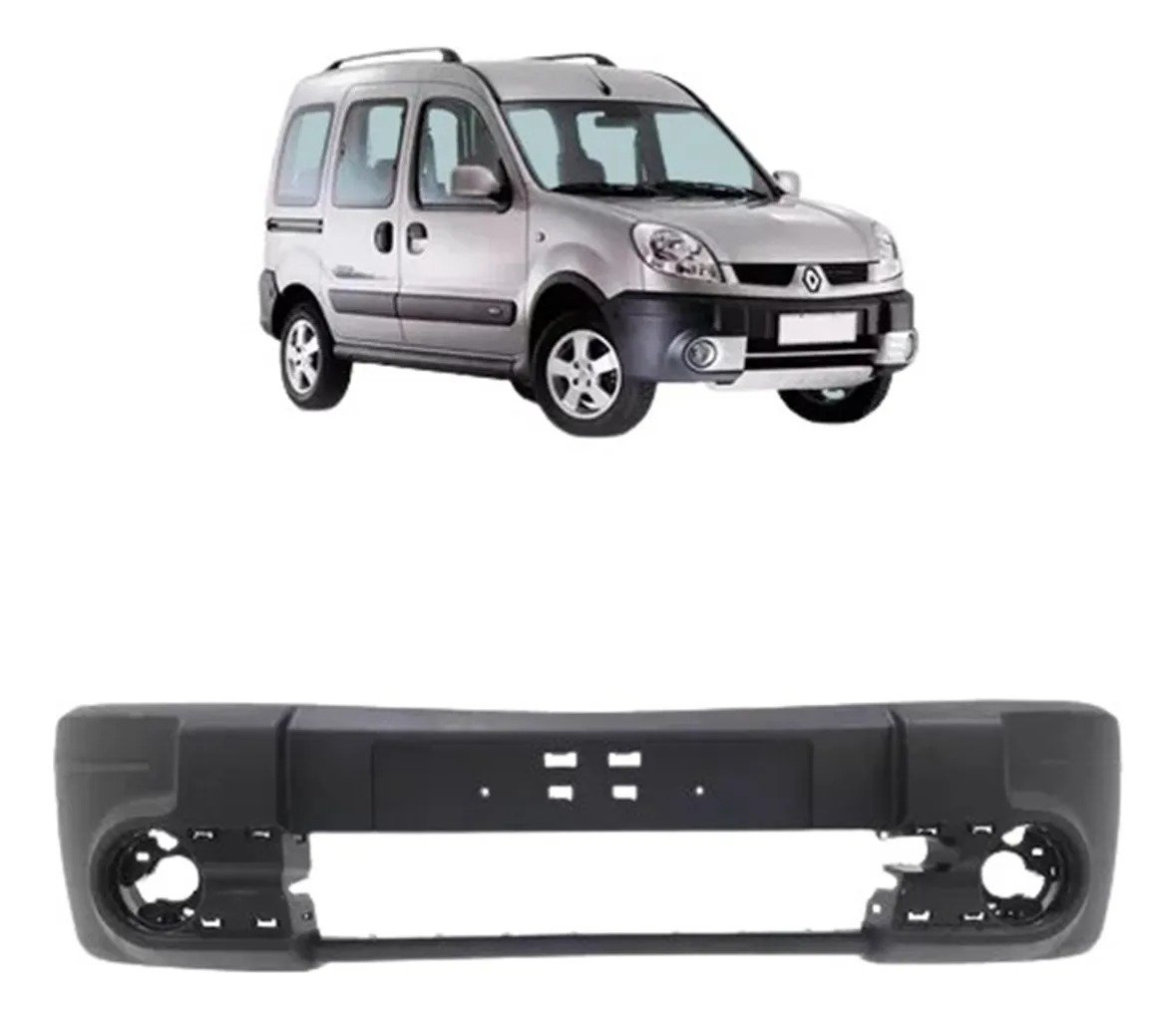Paragolpes delantero Kangoo 2008 2009 2010 2011 2012 Negro