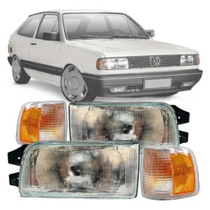Kit de Faros + Luces de Giro Cristal Cibié para VW Gol, Saveiro, Parati y Voyage G1 Cuadrado (1991 a 1995)