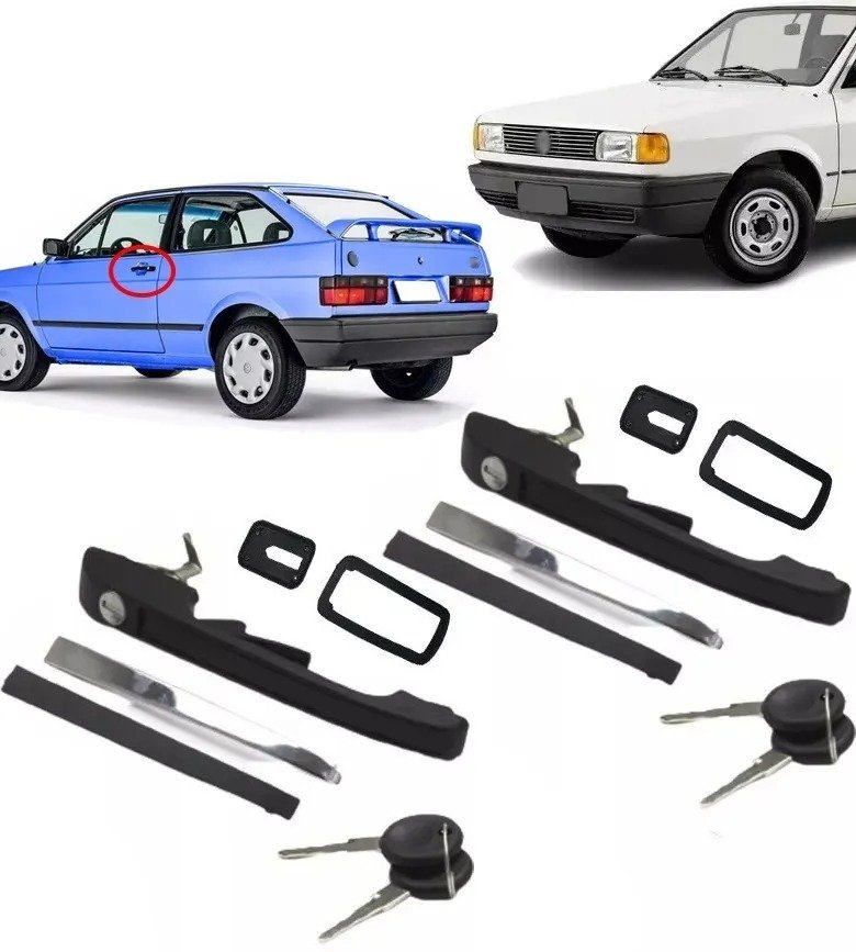 Par de manijas exteriores de puerta para VW Gol Saveiro Parati G1