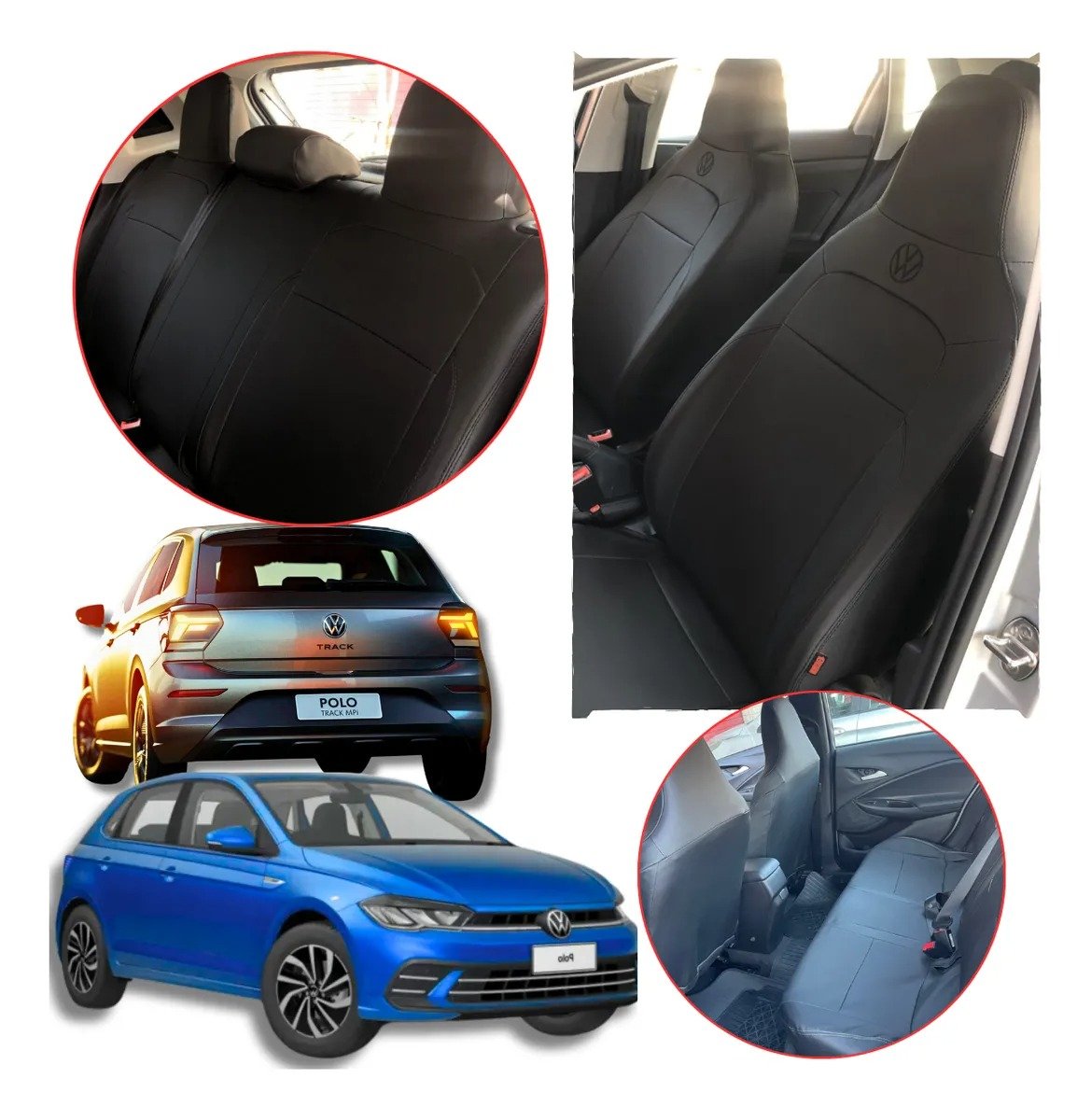 Juego de fundas de asiento de cuero Polo Track 2025