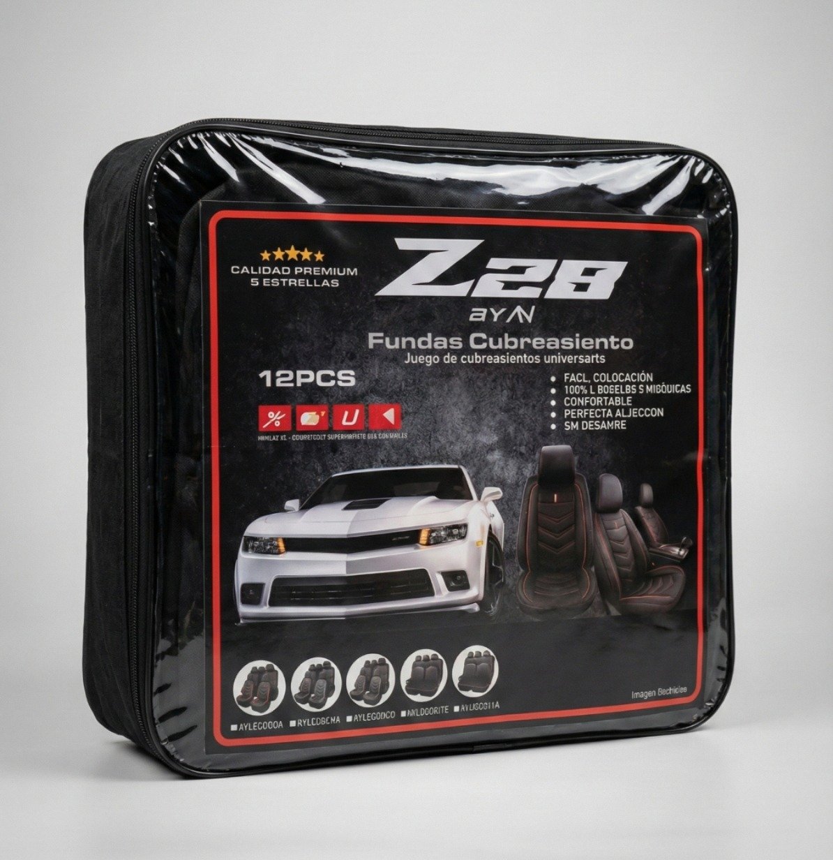 Fundas Cubreasiento Z28 AYN – Juego Universal Premium (12 Piezas) - Imagem 2