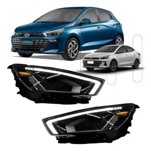 Farol Delantero Hb20 Hatch Sedan 2023 2024 2025 Con Led Drl